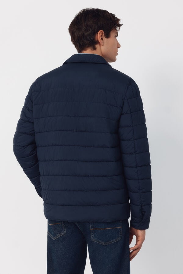 Cortefiel Ultralight quilted overshirt Navy