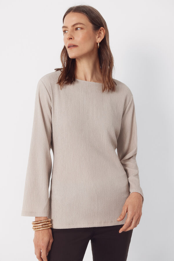 Cortefiel Front knot top Beige