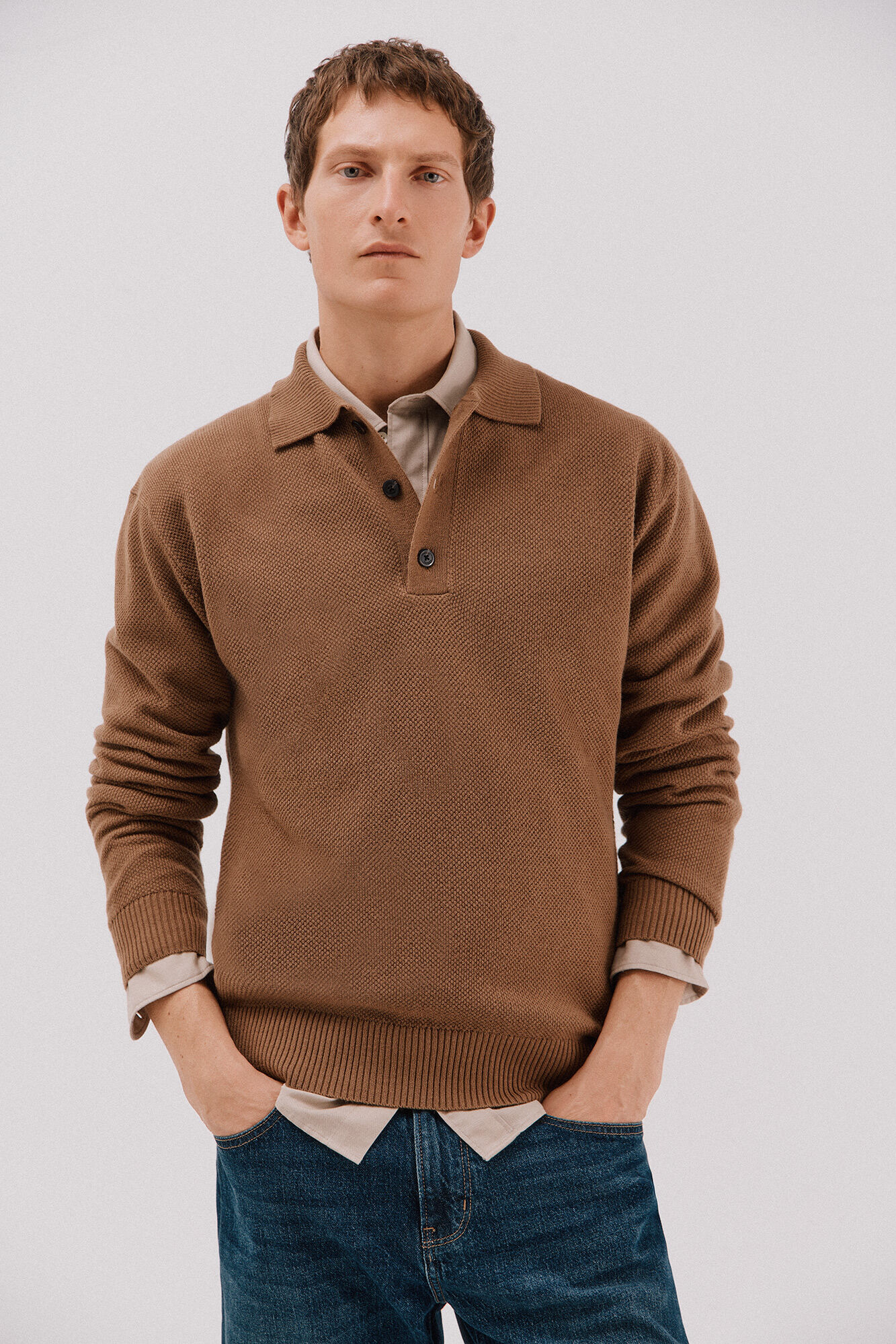 Cortefiel Structured wool sweater 