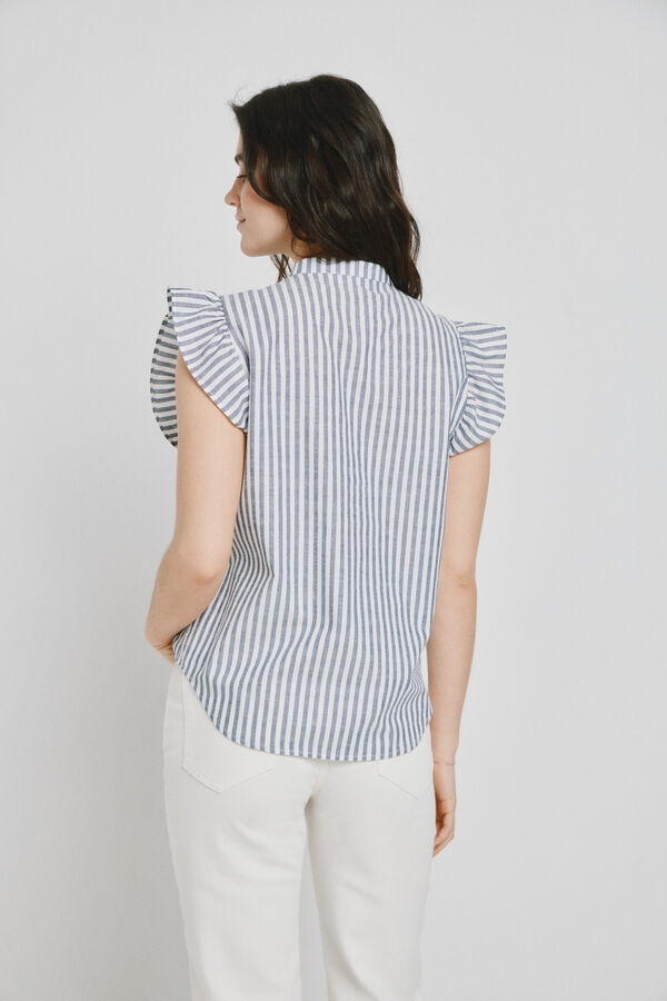 Vero Moda Sleeveless top with ruffles Navy