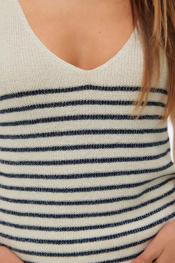 Vero Moda Top al&ccedil;a larga em lurex Tostado