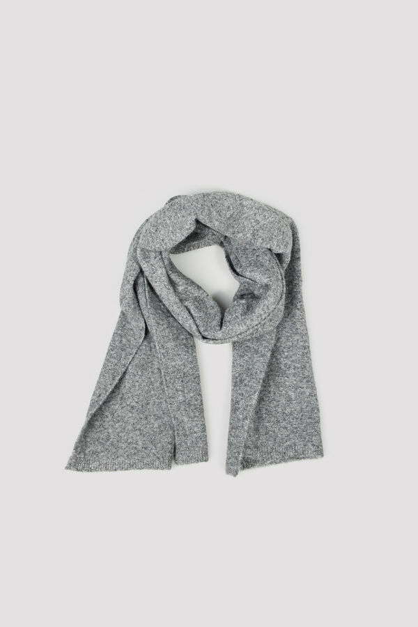 Cortefiel Plain knit scarf Grey