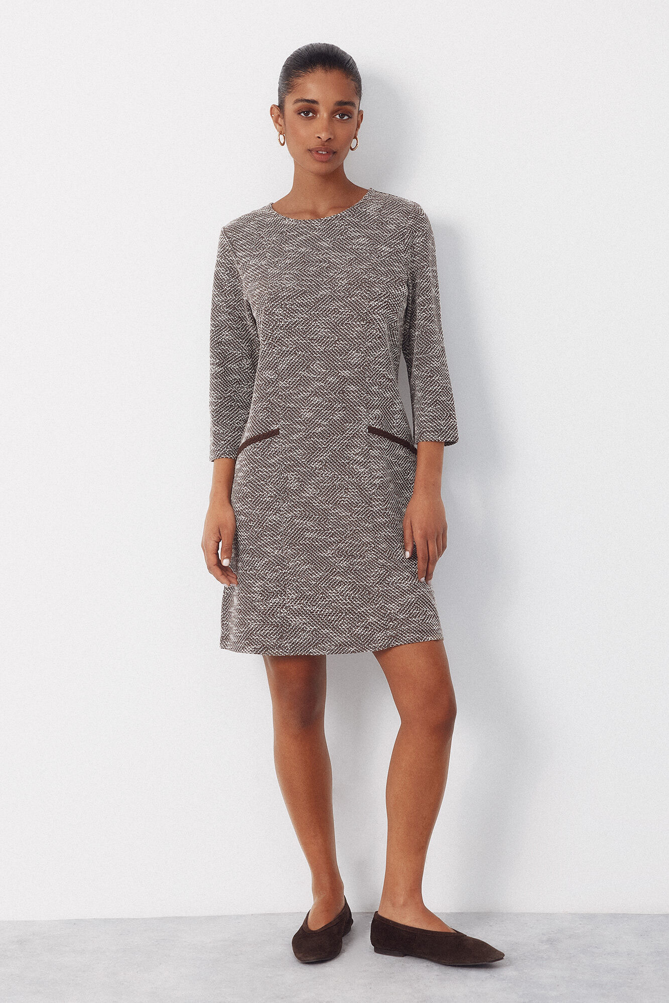 Cortefiel Vestido curto de tweed