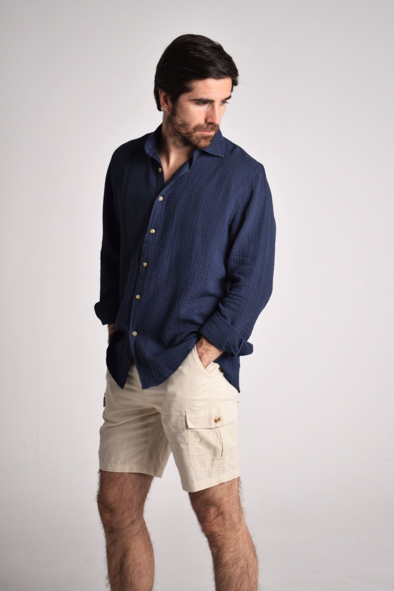 Cloking Bermuda Lino Cargo&nbsp;