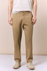 OOTO Cal&ccedil;a de fato coordenada em algod&atilde;o Castanho