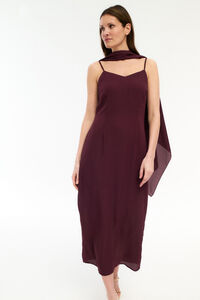 Vila Vestido de chiffon com capa