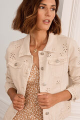 Pol&iacute;n Et Moi Cazadora calada Luciana Beige