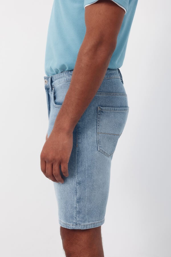 Cortefiel Regular fit Bermuda shorts Blue