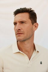 Cortefiel Basic piqué polo shirt Ivory