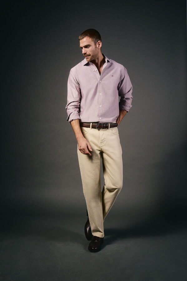 OOTO Camisa oxford liso Rosa