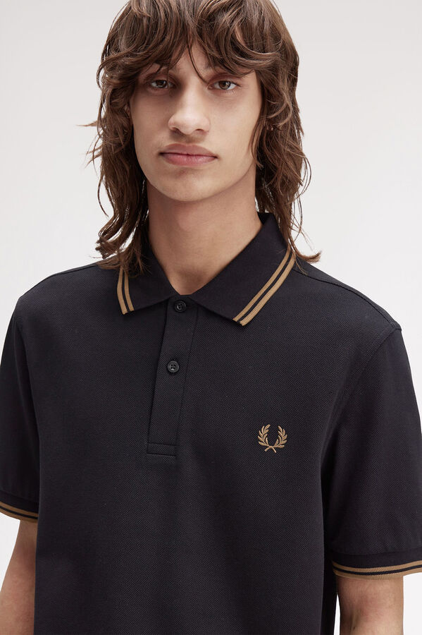 Fred Perry Men's short sleeve piqué polo shirt Black