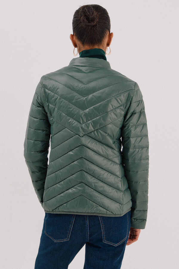 Cortefiel Reversible feather bomber jacket Green