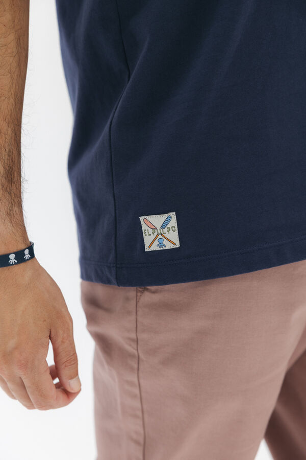 elPulpo Vintage Octopus Bar T-shirt Navy