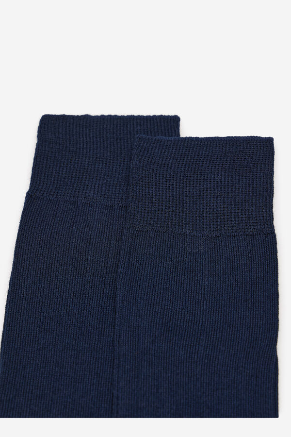 Cortefiel plain wool sock Navy