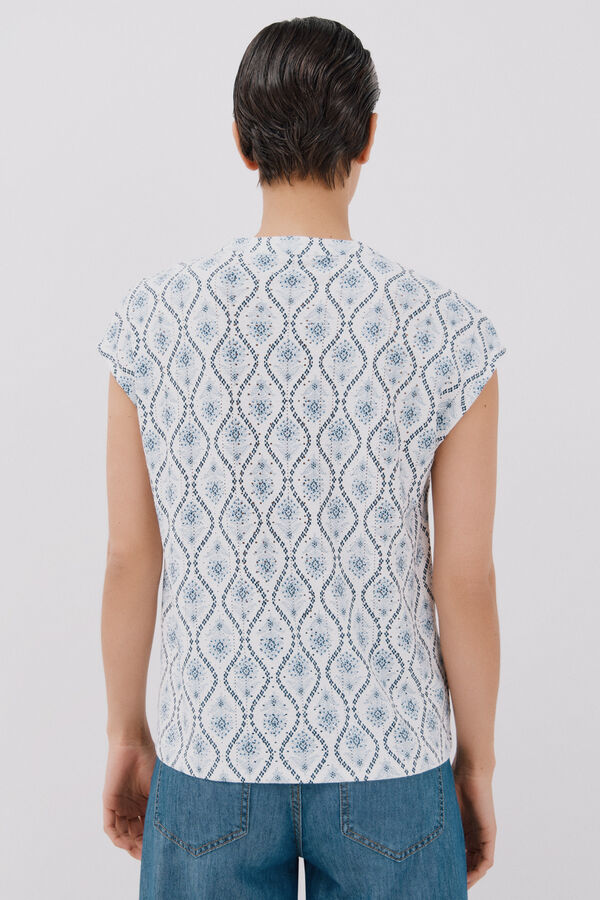 Cortefiel Openwork  knit  t-shirt Multicolour