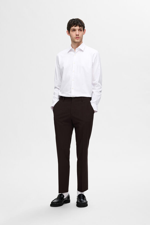 Selected Camisa social slim fit Branco