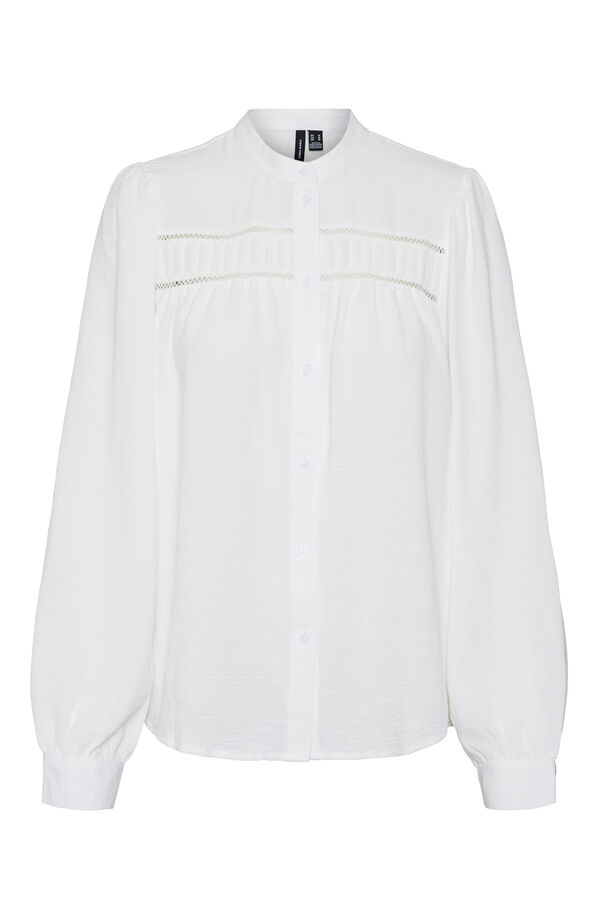 Vero Moda Camisa de manga comprida com aberturas  Branco