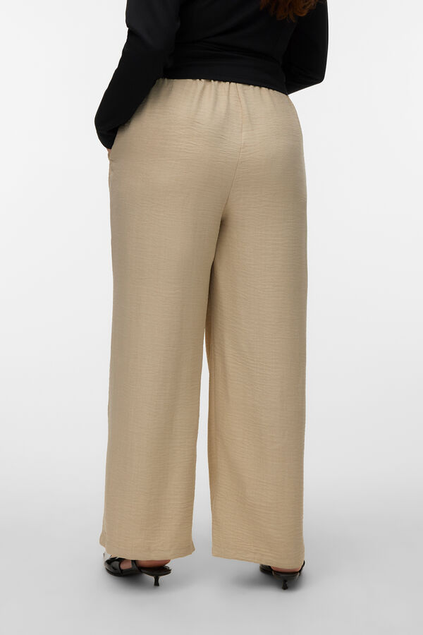 Vero Moda Curve Cal&ccedil;as compridas tamanho grande Tostado