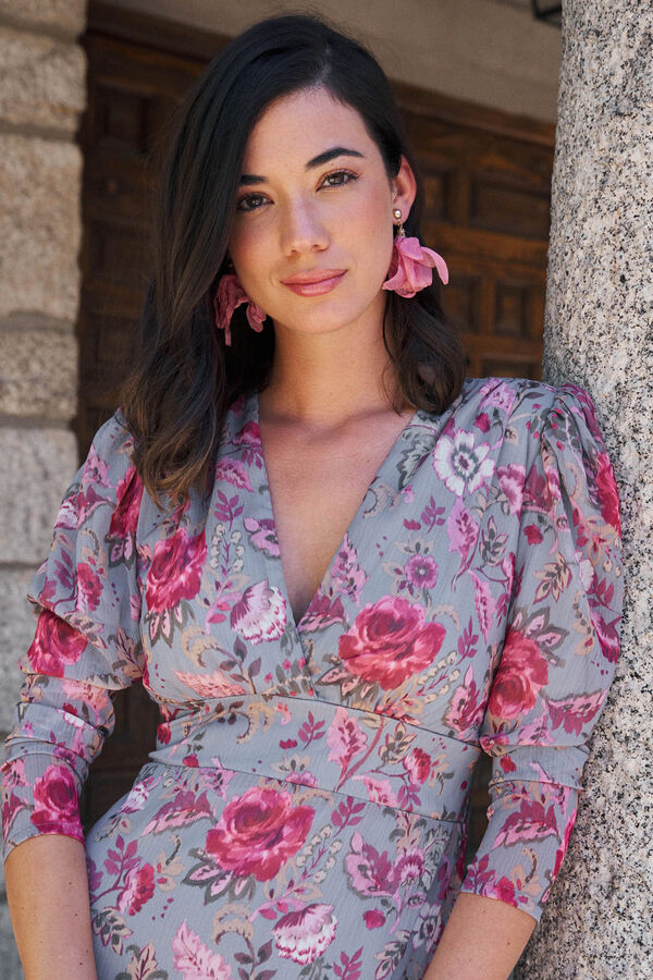 Polín Et Moi Vestido florido Turga Multicolorido