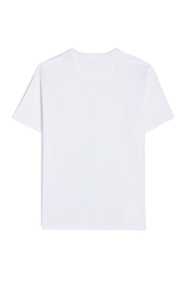 Cortefiel T-shirt with embroidered OOTO plane White