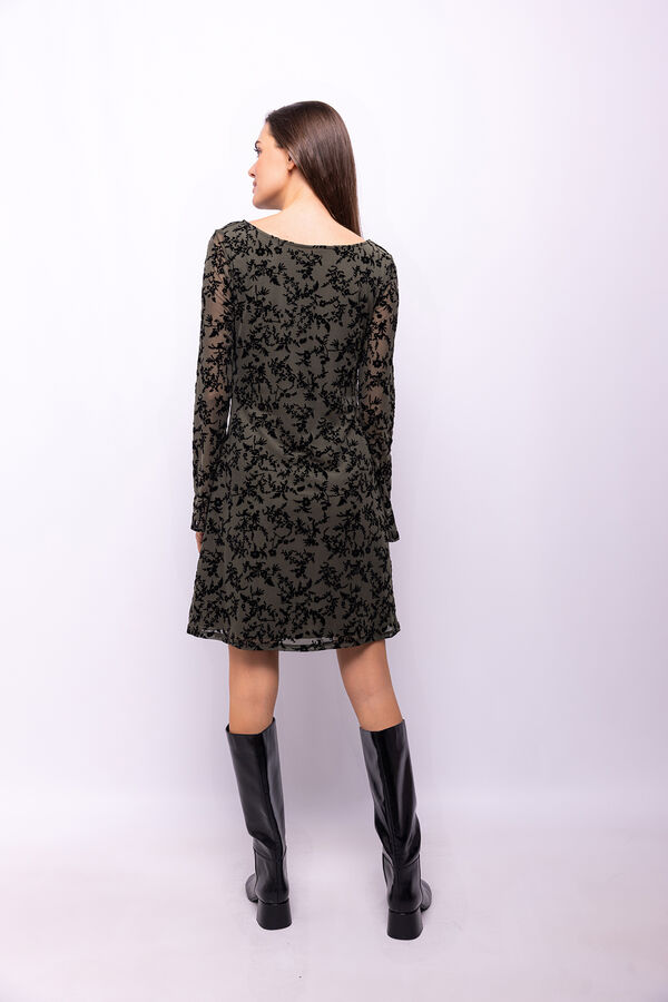 Object Vestido de tecido flocado Cinzento