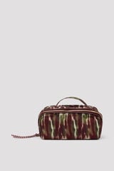 Cortefiel Printed maxi vanity case Printed brown