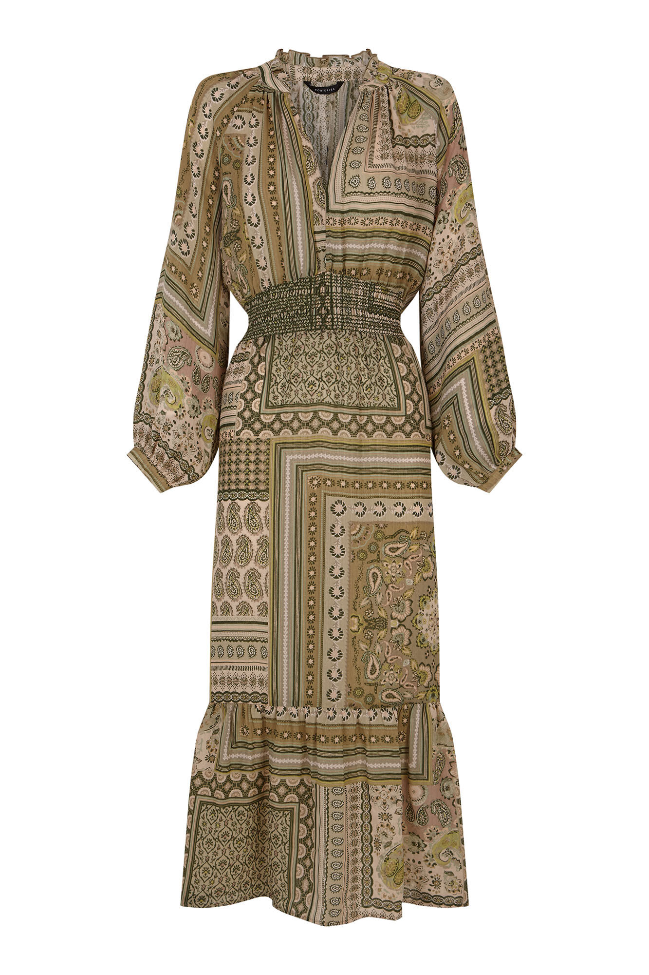 Cortefiel Vestido estampado fluido