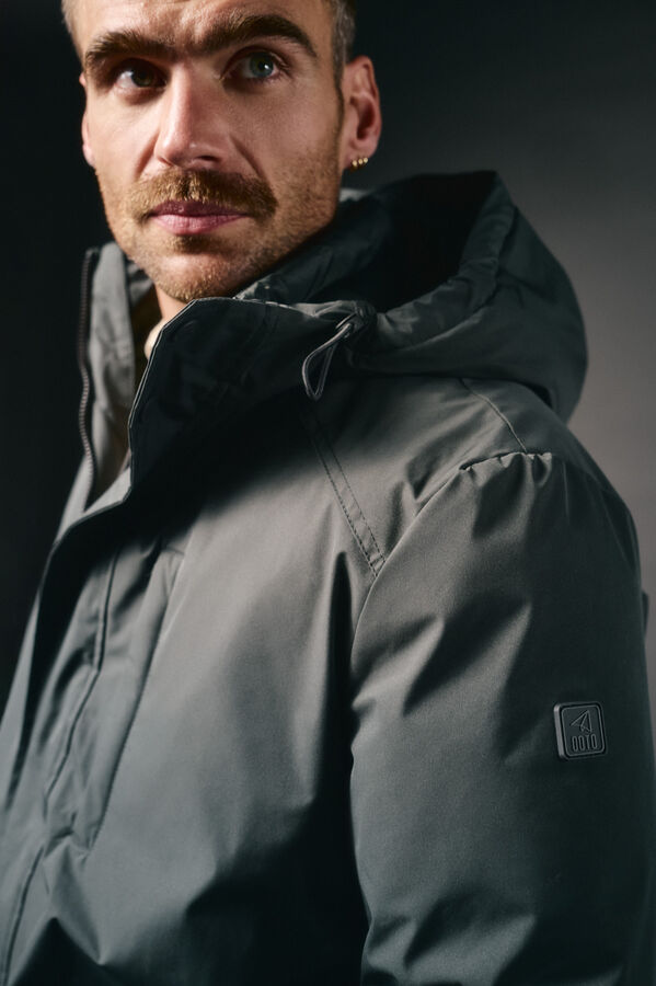 OOTO Parka acolchoada capuz Cinzento