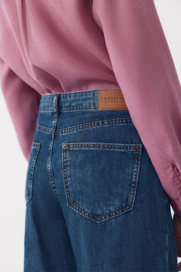 Cortefiel Long palazzo jeans  Blue