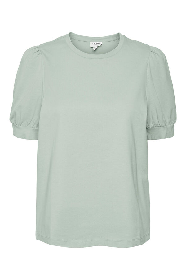 Vero Moda T-shirt manga curta de algodão Verde