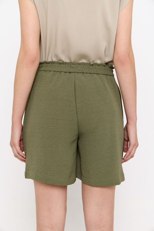Cortefiel Bermuda shorts with elasticated waist Kaki