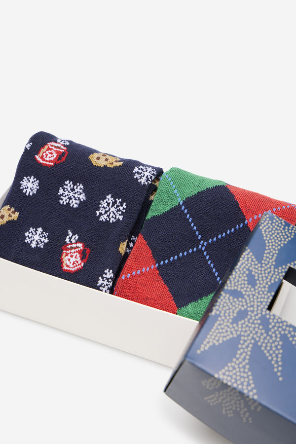 Cortefiel Box of 2 gift socks Navy