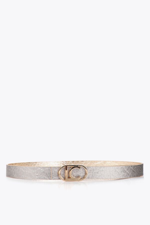 Lola Casademunt Reversible thin belt Grey