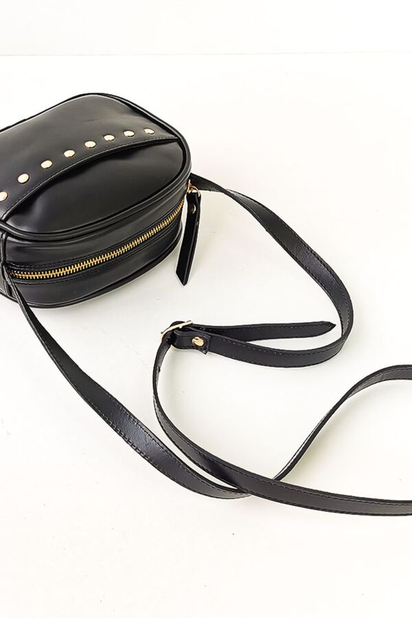 The Code Mala a tiracolo Lola em pele com tachas Preto