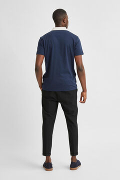 Cortefiel Short-sleeved polo shirt Navy