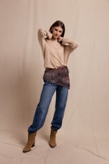 Slowlove Camisa Perkins vazada Tostado