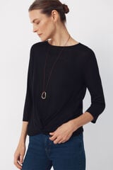 Cortefiel Knot t-shirt Black