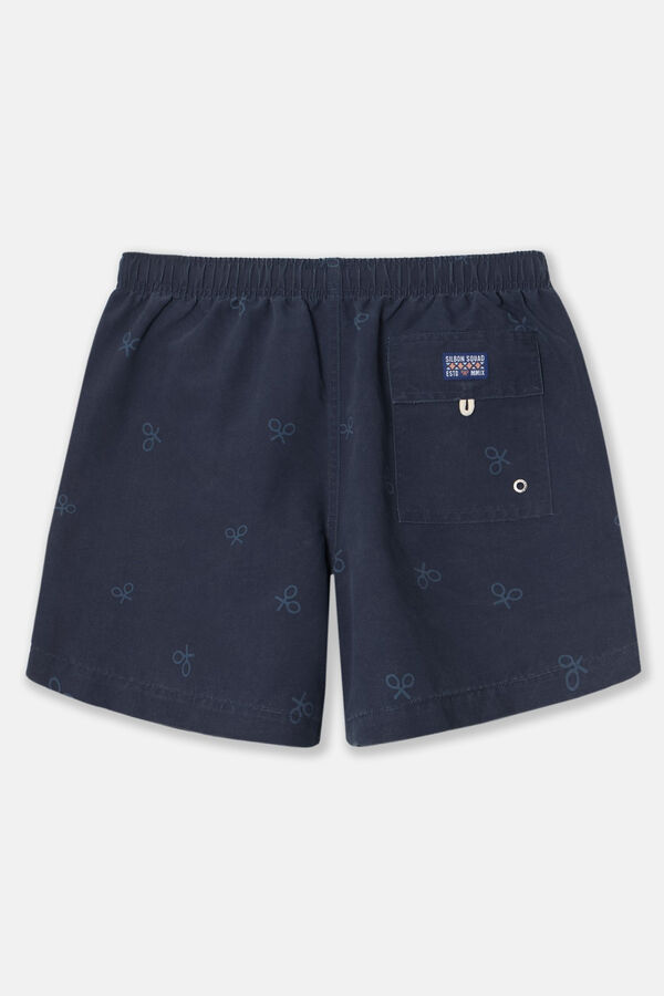 Cortefiel Multi-racket swim shorts Navy