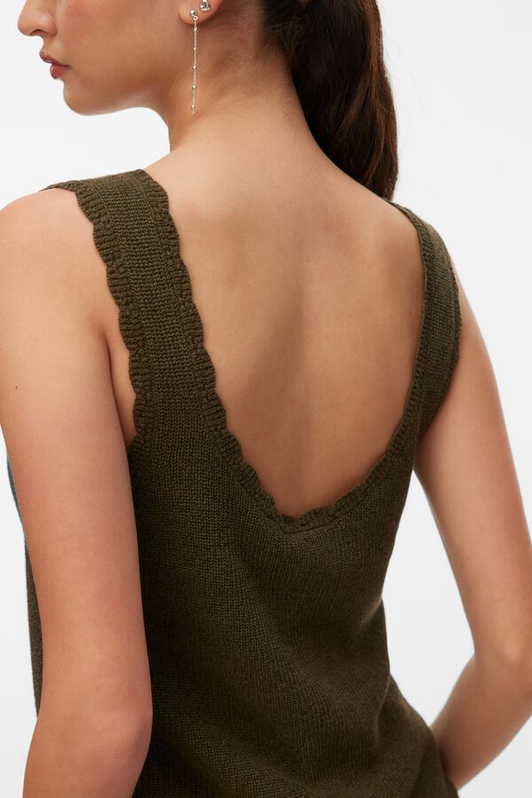 Vero Moda Top de al&ccedil;as com l&uacute;rex Verde