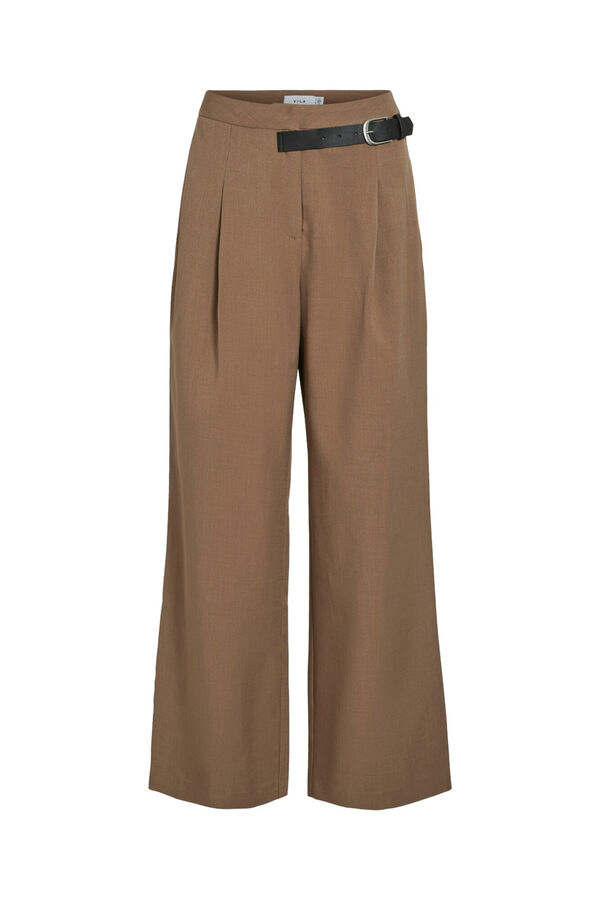 Vila Pantal&oacute;n vestir ancho Marr&oacute;n