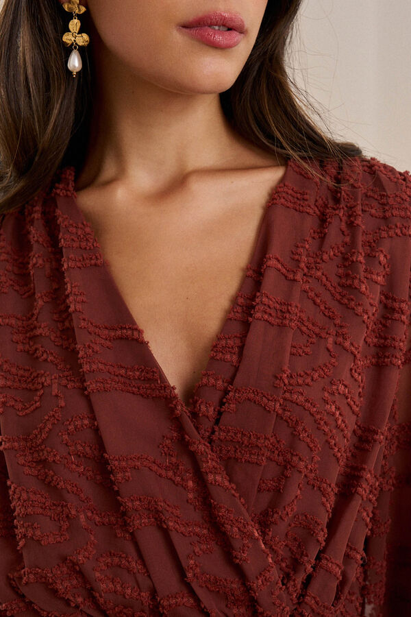 Polín Et Moi Vestido curto com laçada Liane Laranja