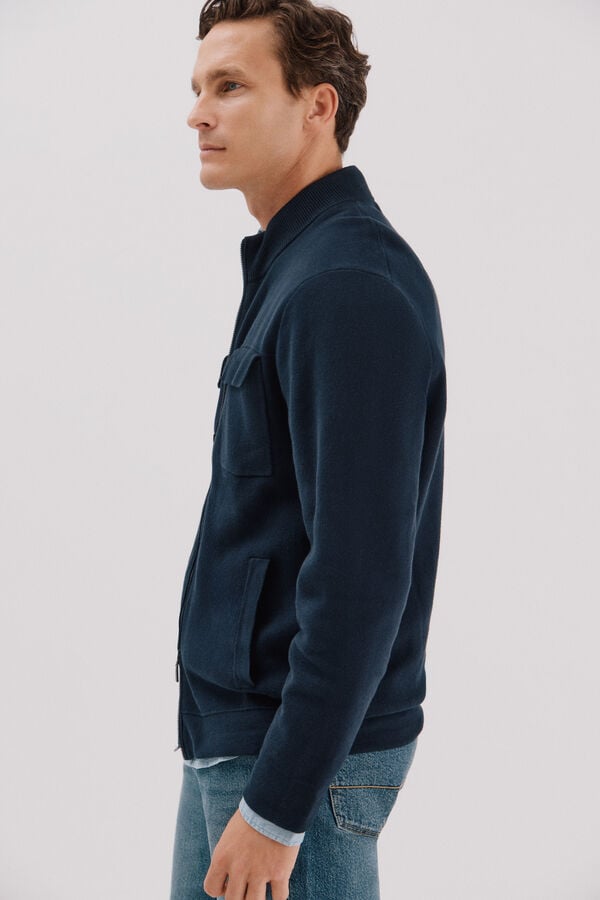 Cortefiel Christmas jersey-knit  Navy