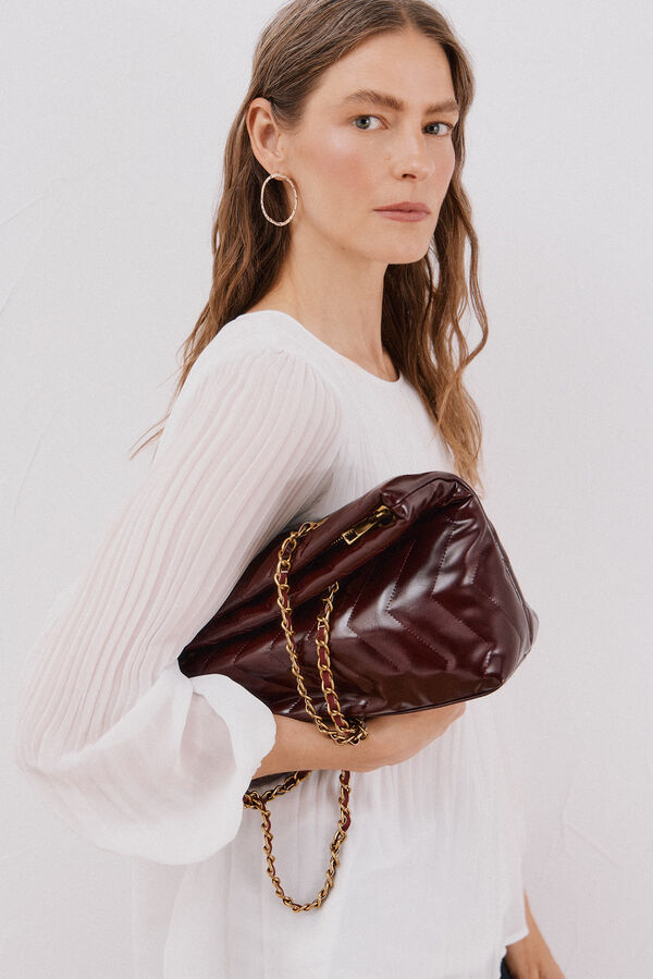 Cortefiel Pleated blouse White