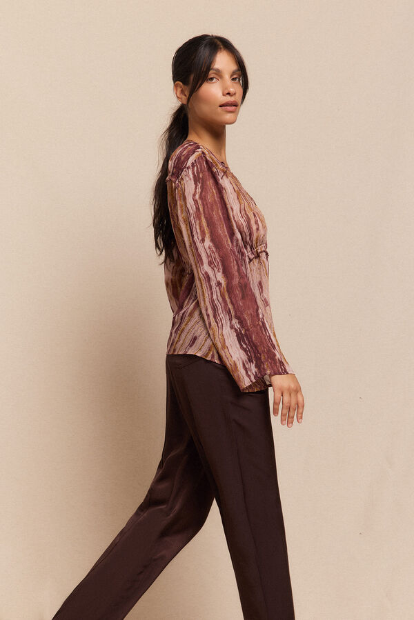 Slowlove Blusa assimétrica Multicolorido