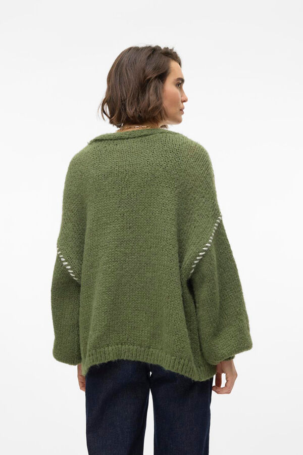 Vero Moda Jersey-knit cardigan  Dark green