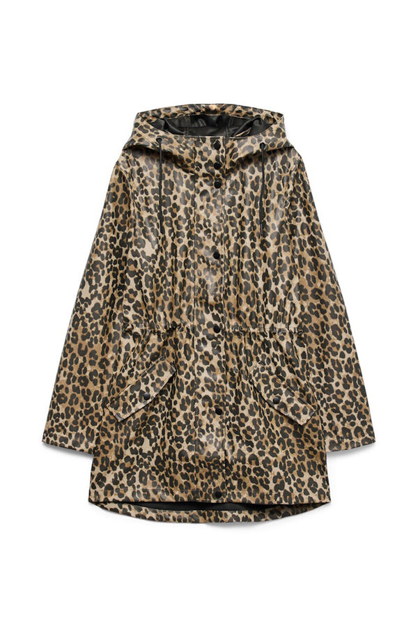 Vero Moda Imperme&aacute;vel manga comprida com capuz Castanho