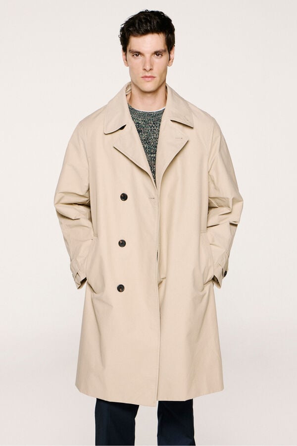 Selected Gabardina de algodão orgânico  Cinzento