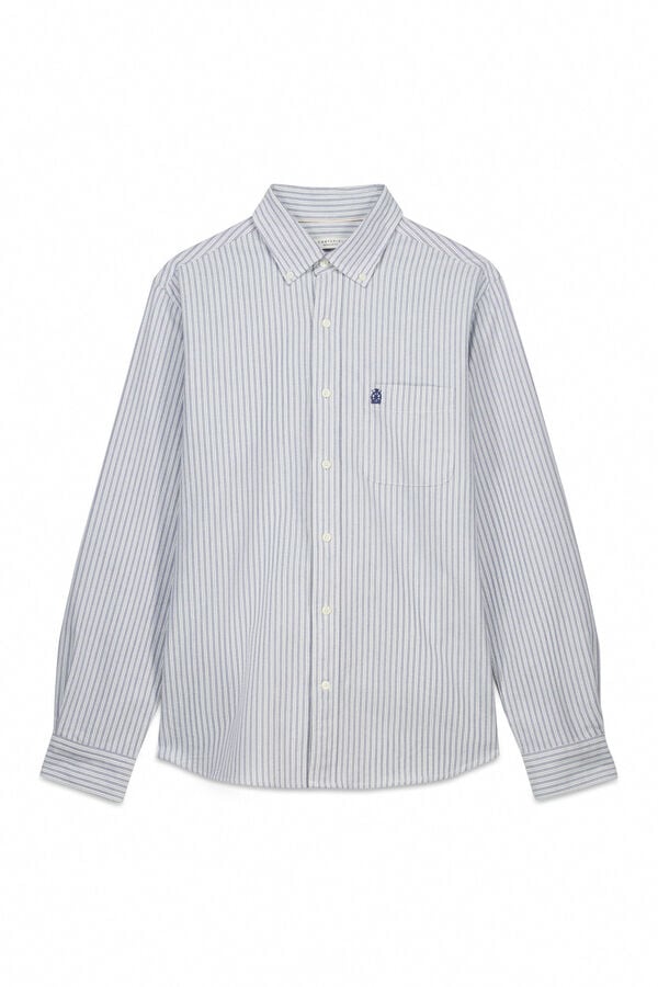 Cortefiel Camisa oxford rayas Azul marino