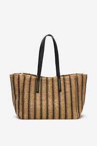 Cortefiel Striped shopper bag
