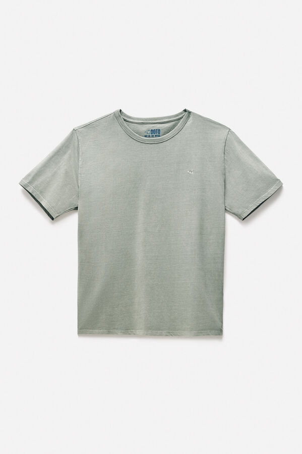OOTO T-shirt básica com bordado avião OOTO Verde